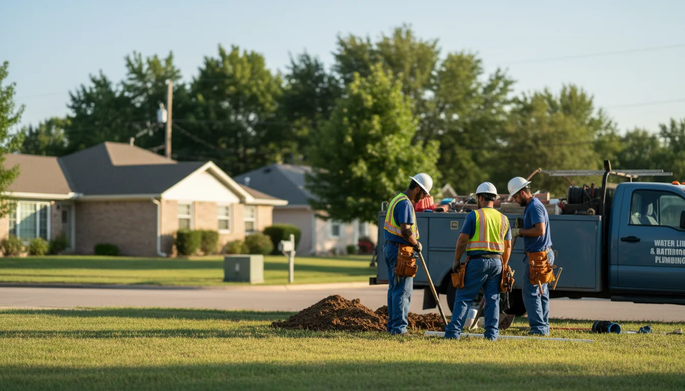 Residential water line and bathroom plumbing service in Kingston, NY
